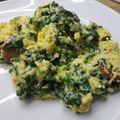 El cooksnap de Maurice Colmener cuando hizo Tortilla de queso, chorizo y espinacas.