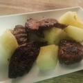 El cooksnap de zsofia stein cuando hizo Hígado de cerdo con melón dulce.
