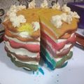 El cooksnap de Claudia Isabel cuando hizo Torta arcoíris.
