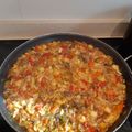 El cooksnap de cati cuando hizo Fideuá de verduras.