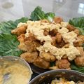 Cooksnap mogika semasa beliau membuat Deep fried chicken with vinegar and tartar sauce.