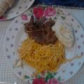 El cooksnap de CESAR cuando hizo Chuletas de cerdo al vino jerez con refresco de cola.