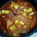 El cooksnap de Boquita De Fresa cuando hizo Chuleta ahumada con papas en salsa roja.