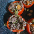 El cooksnap de Martha Nuñez cuando hizo Chiles rellenos con carne de soya.