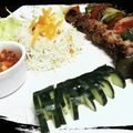 Sadaf Abdul Karim's cooksnap of when they made Egg fried rice with chicken shahlik sticks.