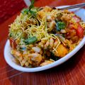 Pooja Sabhagchandani's cooksnap of when they made Masala Bhel.