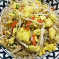 庭秀 的 銀芽杏鮑菇炒蔥蛋（蔬食料理） cooksnap