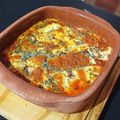 El cooksnap de Eugenia cuando hizo Provolone acompañado de pan de ajo.