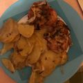 Léránt Hajnalka Cooksnap-ja, amikor elkészítette a(z) Sült csirkecomb tepsis burgonyával receptet.