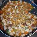 El cooksnap de Anixu cuando hizo Pollo con almendras.