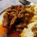 Beka Cooksnap-ja, amikor elkészítette a(z) Szaftos-sült sertéscsíkok hagymával, paprikával és paradicsommal receptet.