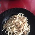 El cooksnap de JennyJarSa cuando hizo Espaguetis con atún y champiñones.