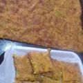 El cooksnap de Mariana Rodriguez cuando hizo Fainá de zapallitos, queso y zanahoria.