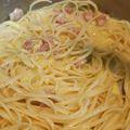 El cooksnap de Ale Izquierdo cuando hizo Pasta carbonara.