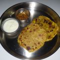 Vaishu Aadhira's cooksnap of when they made ஆலு பரோட்டா.