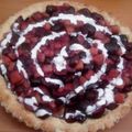 El cooksnap de Claudia Cajas cuando hizo Kuchen de cerezas y duraznos con crema.