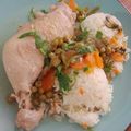 El cooksnap de Daniela Melipil Jerez cuando hizo Pollo arvejado con arroz 🍗.