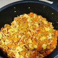 El cooksnap de Adriana cuando hizo Salteado de lentejas con pollo y verduras con un toque de curry.