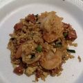 nunnie90's cooksnap of when they made Sausage n Shrimp fried rice.