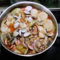 El cooksnap de Paco Po cuando hizo Merluza en salsa con berberechos y mejillones.