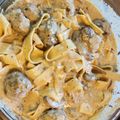 Tyler Wilson's cooksnap of when they made My Swedish Meatballs with Stroganoff Sauce.