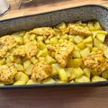 Baráth Szilvia Cooksnap-ja, amikor elkészítette a(z) Fokhagymás tepsis burgonya vajpuha fűszeres egész csirkemellel receptet.