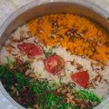 Sarita Srivastava's cooksnap of when they made Tricolour Pulav. 🇮🇳.