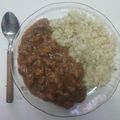 El cooksnap de Euge cuando hizo Goulash con arroz.
