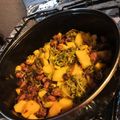 El cooksnap de Selene Aguilar cuando hizo Calamar al mango y germen de soya.
