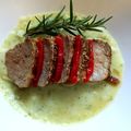 El cooksnap de joan cuando hizo Solomillo de cerdo con puré de calabaza y caramelo de vino tinto.