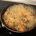 El cooksnap de Eduardo Agudo Alba cuando hizo Salteado de Fideos de arroz con coliflor y setas.