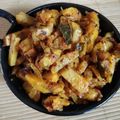 Mallika's cooksnap of when they made Posto diye aloo bhaja Potato poppyseed fry.