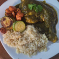 El cooksnap de Genesis Flores Reyes cuando hizo Pollo en salsa de cilantro y limón.