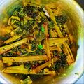 Papiya Roy's cooksnap of when they made মুসুর ডালের বড়ি ভাজা দিয়ে লাউ শাক(lau saag recipe in Bengali).
