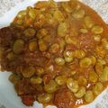 El cooksnap de Primi Alegre Flores cuando hizo Habas baby con chorizo al pesto.
