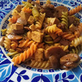 El cooksnap de Vanesa Arevalo cuando hizo Spaguettis de arroz con tofu y champiñones.