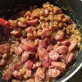 Chef Mommy Nessa's cooksnap of when they made Kielbasa & Beans.