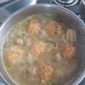 El cooksnap de Mafer Iglesias cuando hizo Caldo de bolas de verde.