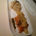 Adam 's cooksnap of when they made Salmon with Caramelized Pears and Onions.