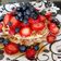 El cooksnap de Valentina Paz cuando hizo Pancakes de avena-plátano con salsa de arándanos 🥞.