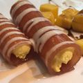 El cooksnap de pepagores cuando hizo Canutillos de membrillo con crema de vainilla.
