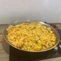 El cooksnap de Claudia Patricia cuando hizo Paella de Pollo, Cerdo y Chorizo.