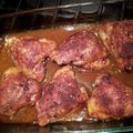 Alan 's cooksnap of when they made K's Tequila-Glazed Grilled Chicken Thighs.