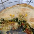 El cooksnap de Francisca Riquelme Gonzalez cuando hizo Quiche pollo, espinaca y choclo en masa Pascualina.