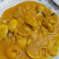 El cooksnap de Meritxell cuando hizo Alubias con almejas y gambas en amarillo 🦐🍲.