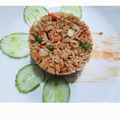 Ishita Rindani Mankad's cooksnap of when they made ફ્રાઈડ રાઈસ (Fried Rice Recipe In Gujarati).