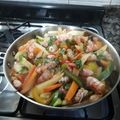 El cooksnap de Claudia Fernanda Cano cuando hizo Wok de verduras salteadas con langostinos.