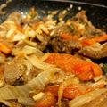 El cooksnap de Leslie Villarreal cuando hizo Bistec Encebollado.
