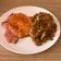 El cooksnap de Eduardo Agudo Alba cuando hizo Chuleta de Sajonia "a la gallega" y brócoli con tomate y bacon.