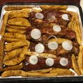 El cooksnap de Pedro Angel Lazarte cuando hizo Pechito de cerdo a la mostaza con papas al horno.